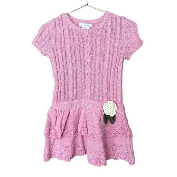 Maggie & Zoe Pink Cable Knit Sweater Dress - Picture 1 of 8